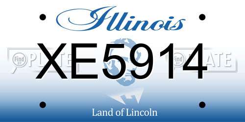 XE5914 Illinois License Plate