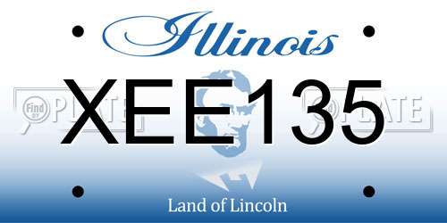XEE135 Illinois License Plate