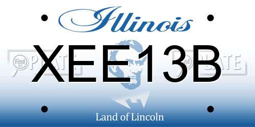 XEE13B Illinois License Plate