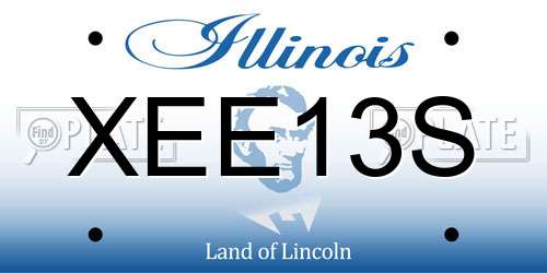 XEE13S Illinois License Plate