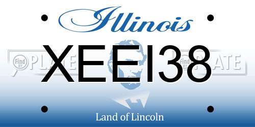 XEEI38 Illinois License Plate