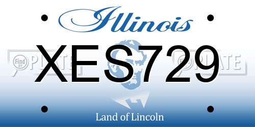 XES729 Illinois License Plate