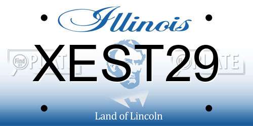 XEST29 Illinois License Plate
