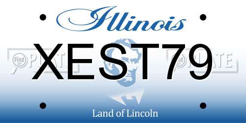 XEST79 Illinois License Plate