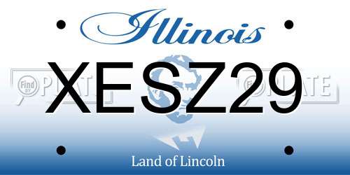 XESZ29 Illinois License Plate