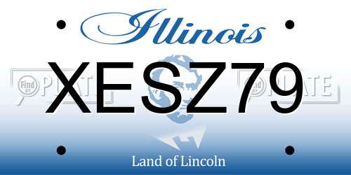 XESZ79 Illinois License Plate