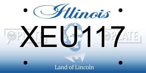 XEU117 Illinois License Plate
