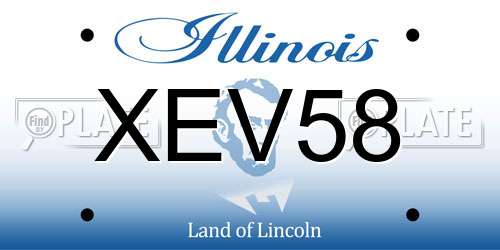 XEV58 Illinois License Plate