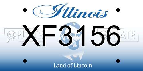 XF3156 Illinois License Plate