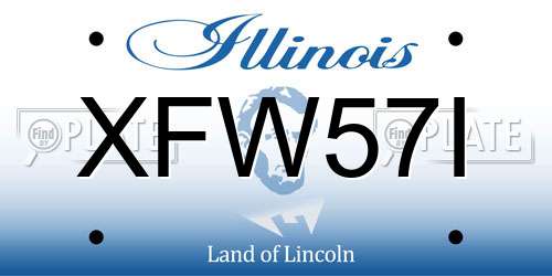 XFW57I Illinois License Plate