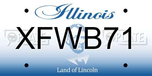 XFWB71 Illinois License Plate
