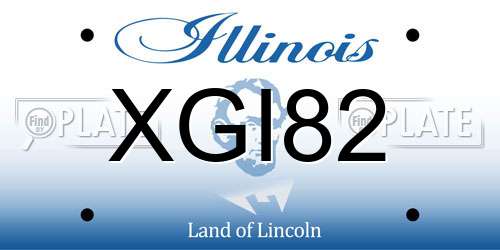 XGI82 Illinois License Plate
