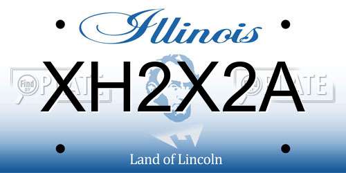 XH2X2A Illinois License Plate
