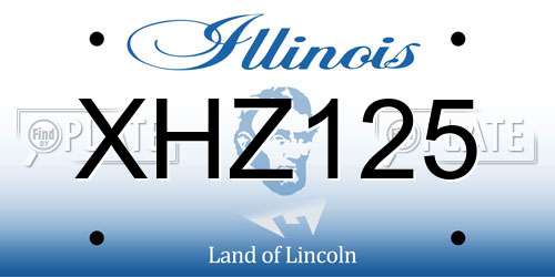 XHZ125 Illinois License Plate