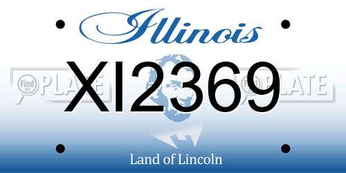 XI2369 Illinois License Plate