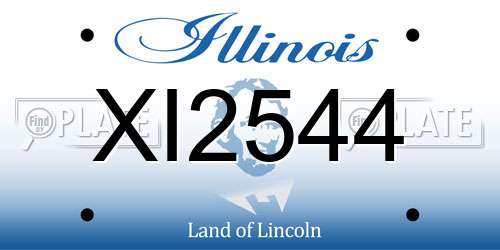 XI2544 Illinois License Plate