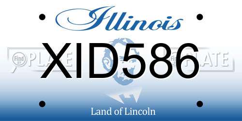 XID586 Illinois License Plate