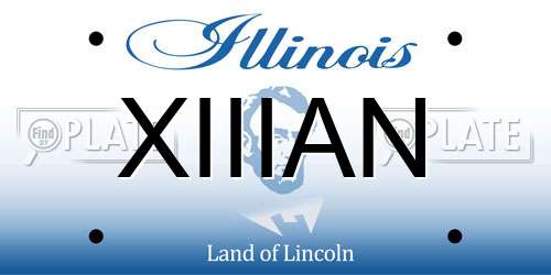XIIIAN Illinois License Plate