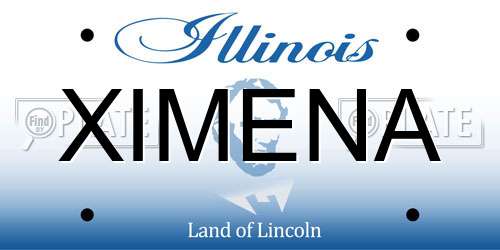 XIMENA Illinois License Plate