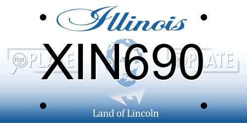 XIN690 Illinois License Plate