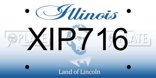 XIP716 Illinois License Plate