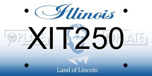 XIT250 Illinois License Plate