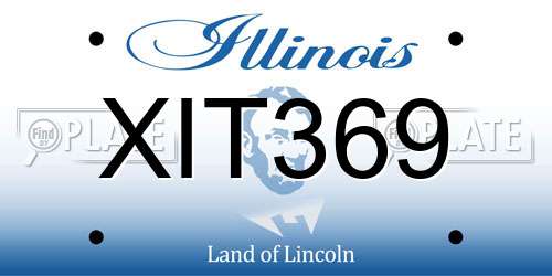 XIT369 Illinois License Plate