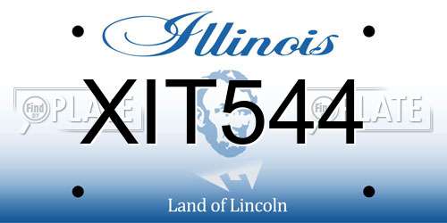 XIT544 Illinois License Plate