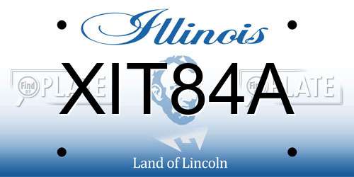 XIT84A Illinois License Plate