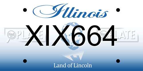 XIX664 Illinois License Plate
