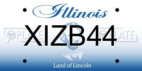 XIZB44 Illinois License Plate