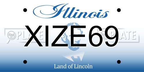XIZE69 Illinois License Plate
