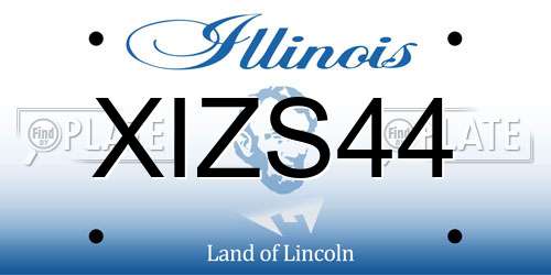 XIZS44 Illinois License Plate
