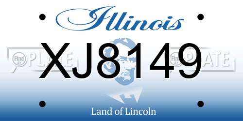 XJ8149 Illinois License Plate