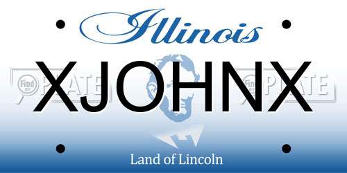 XJOHNX Illinois License Plate