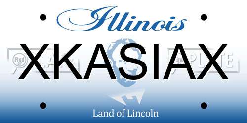 XKASIAX Illinois License Plate