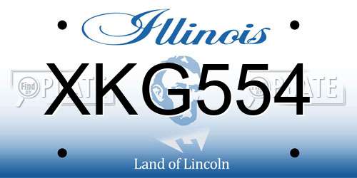 XKG554 Illinois License Plate