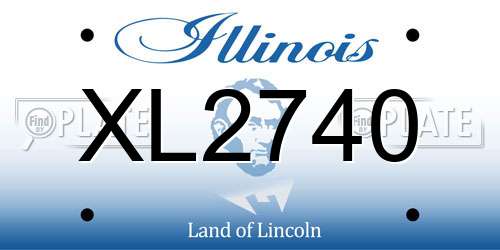 XL2740 Illinois License Plate