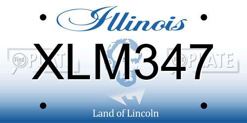 XLM347 Illinois License Plate