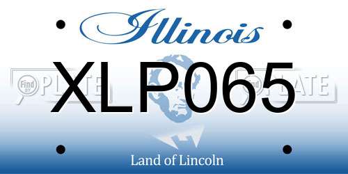 XLP065 Illinois License Plate