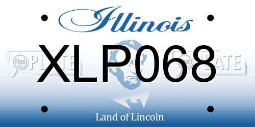 XLP068 Illinois License Plate