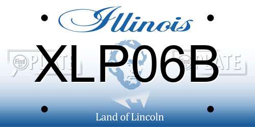 XLP06B Illinois License Plate