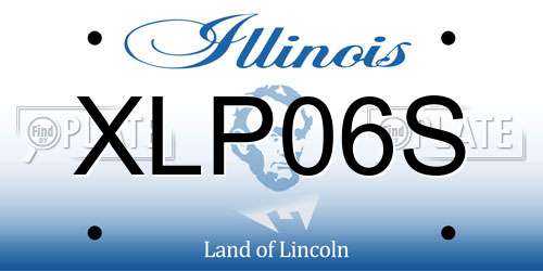 XLP06S Illinois License Plate