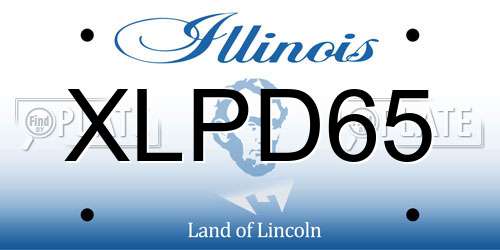 XLPD65 Illinois License Plate