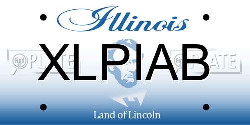 XLPIAB Illinois License Plate