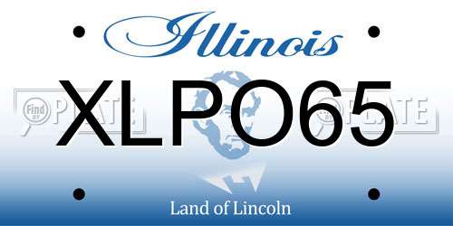 XLPO65 Illinois License Plate