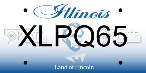 XLPQ65 Illinois License Plate