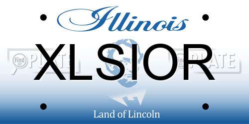 XLSIOR Illinois License Plate