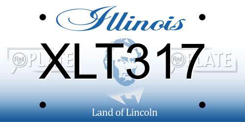XLT317 Illinois License Plate