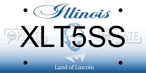 XLT5SS Illinois License Plate